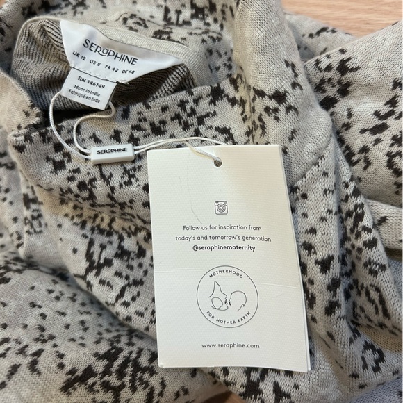 Cotton Jacquard Maternity & Nursing Dress - Picture 7 of 11